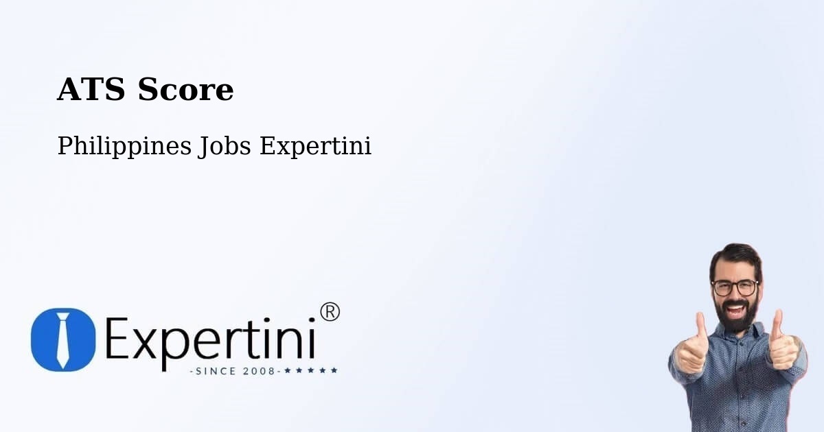 Resume ATS Score & Job Description Match Tool – Garchitorena - Philippines Jobs Expertini